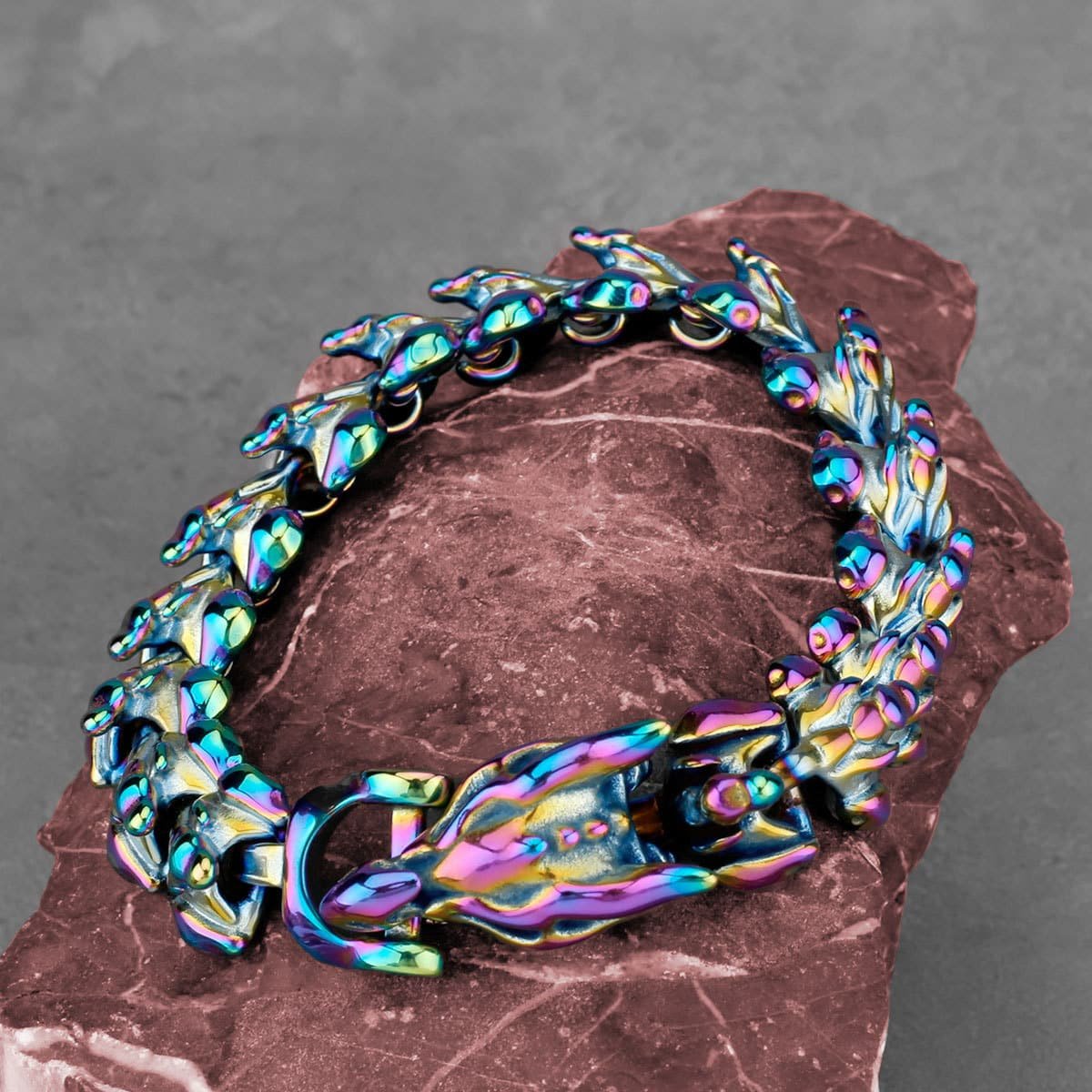 Bracelet Viking Ecailles de Dragon multicolore