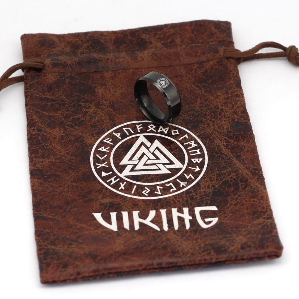 Bague Viking Symbole Celtique avec pôchette