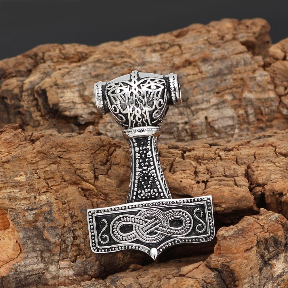 Pendentif Viking Mjöllnir Acier Inoxydable finition polie