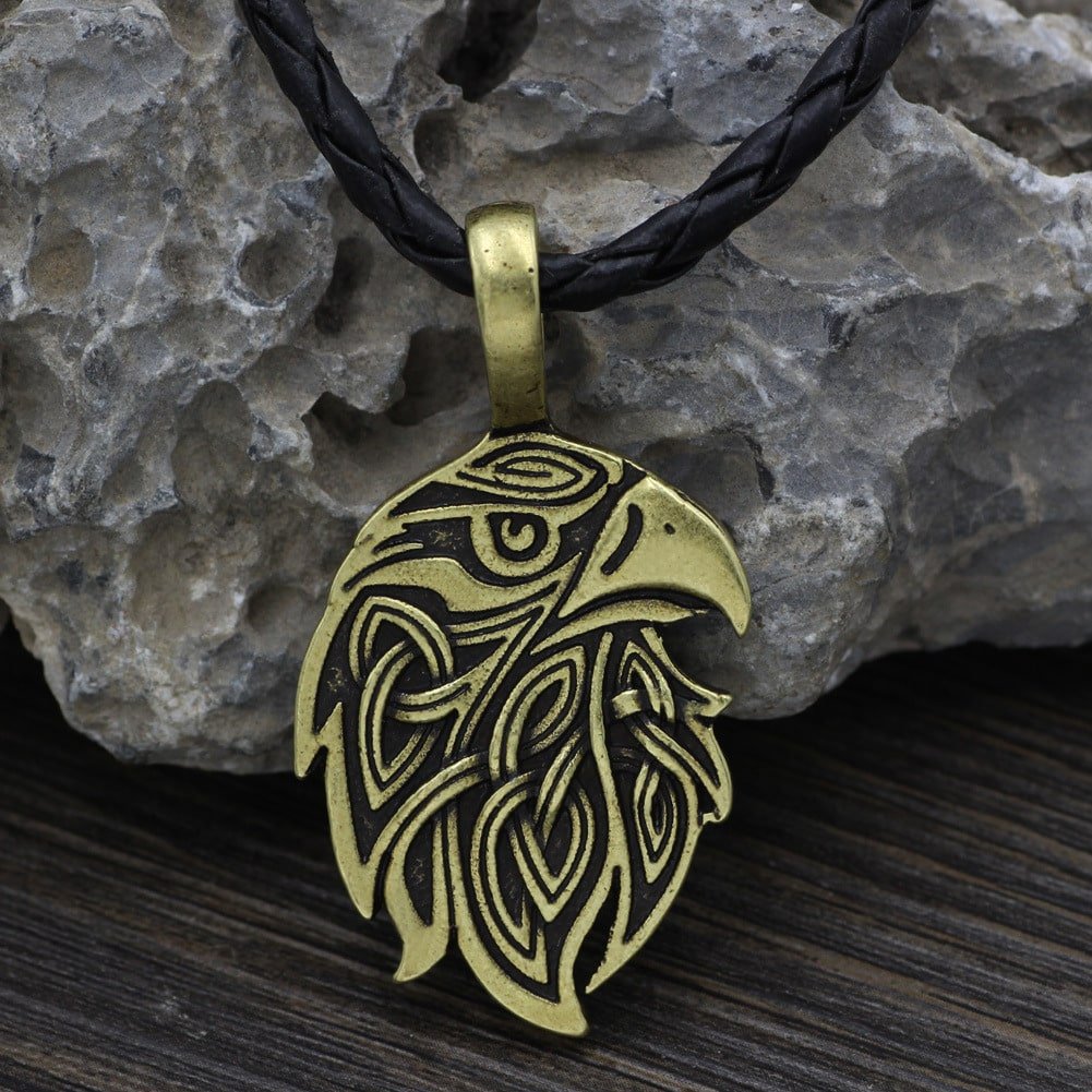 Pendentif viking aigle en alliage résistant et durable