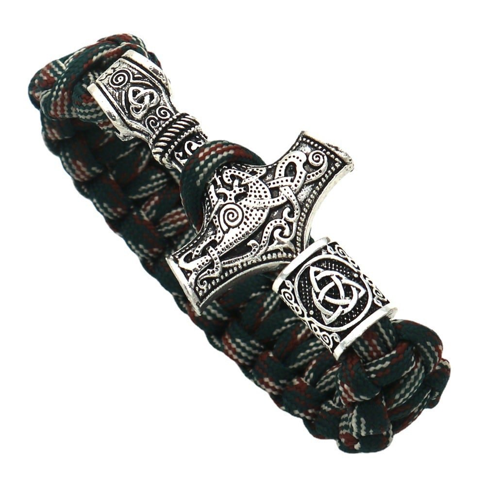 Bracelet viking fermoir en forme de hache en alliage durable