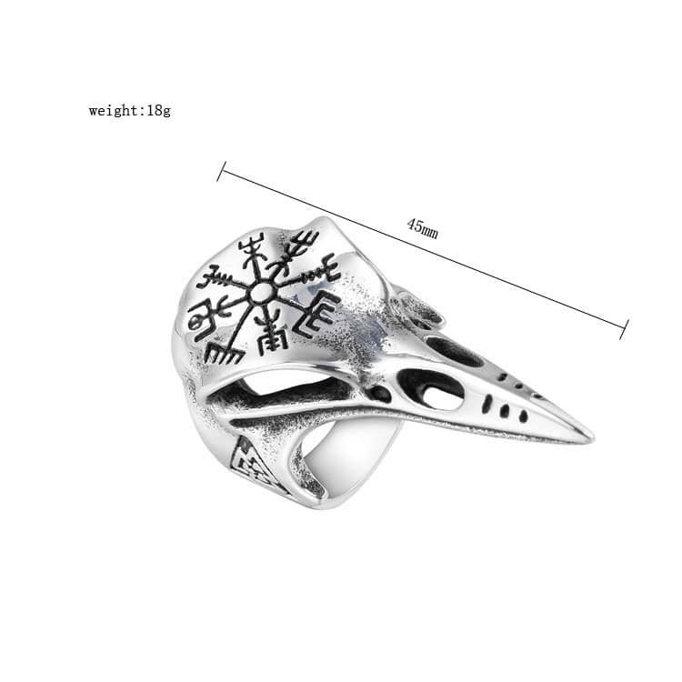 Dimension Bague viking en acier inoxydable avec motif tribal