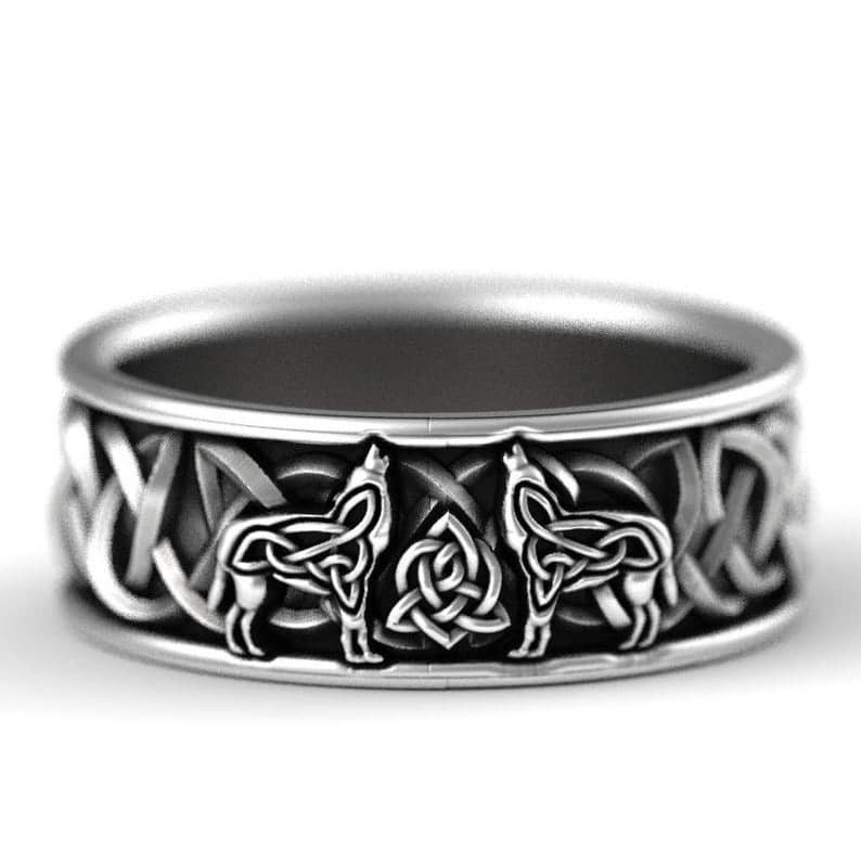 Bague Chevalière Viking Loup