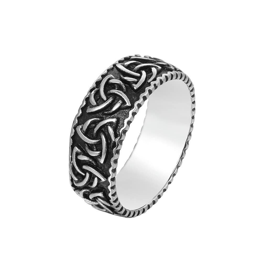 Bague Viking Motif Celtique Acier Inoxydable vintage