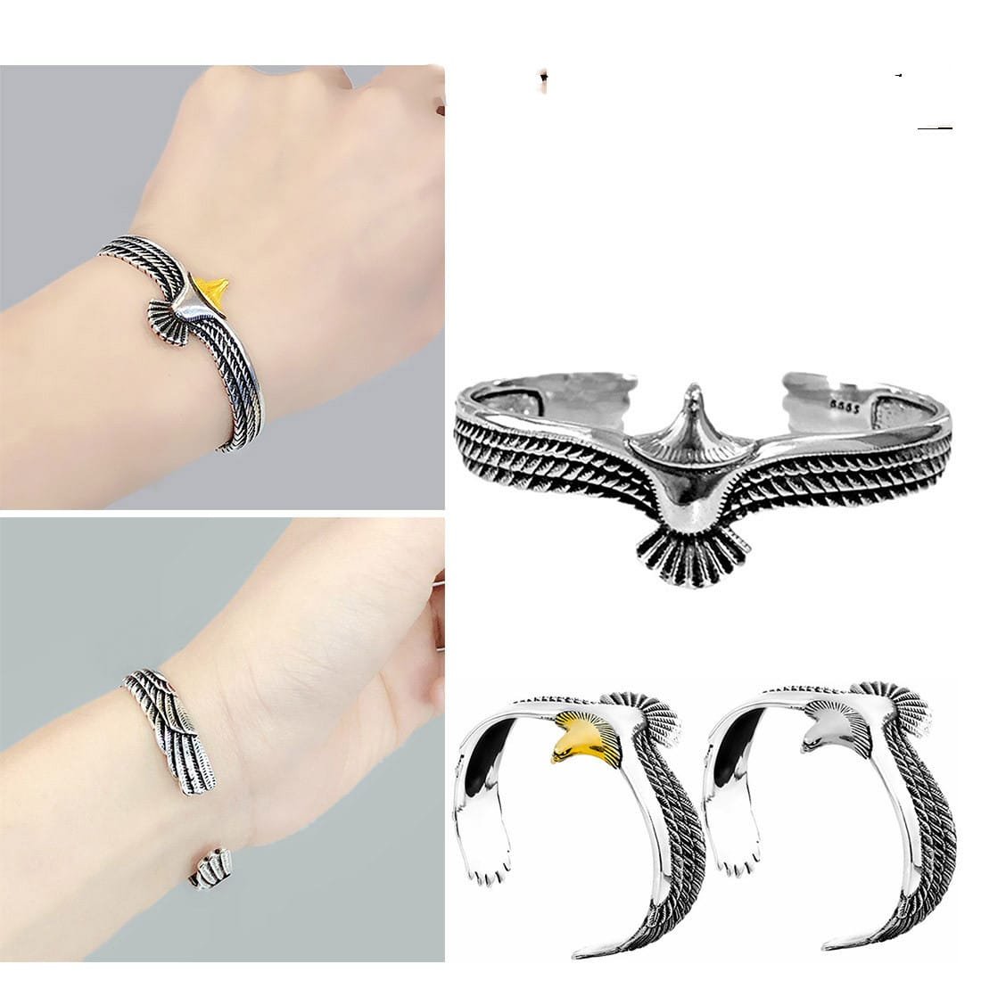 Bracelet viking forme d'aigle leger et confortable