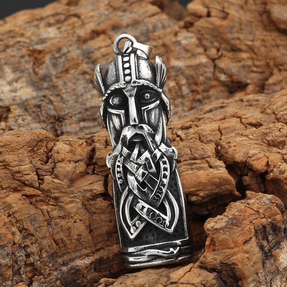 Bracelet Viking Motif Runique argenté vieilli