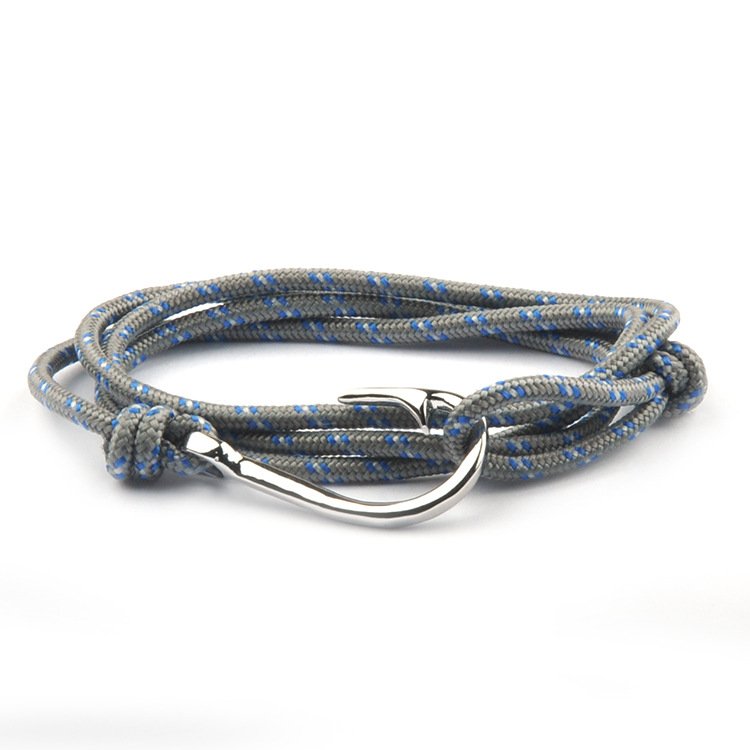 Bracelet Viking Corde Tressée gris