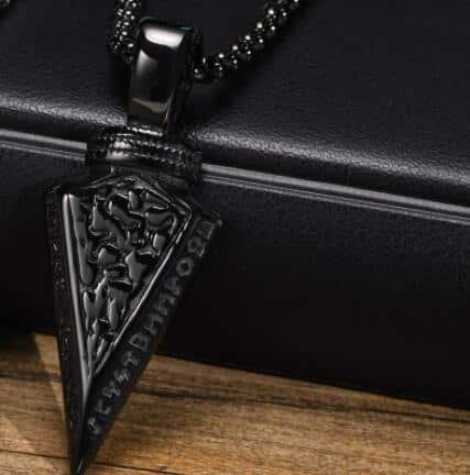 Pendentif Viking Géométrique en Acier Inoxydable noir