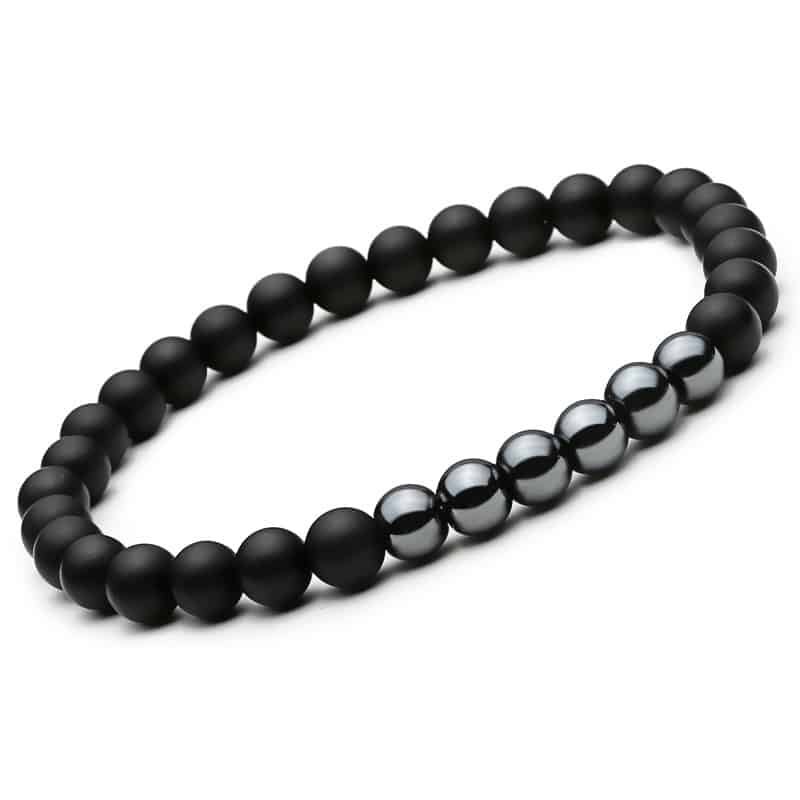 Bracelet Viking Perles Naturelles noir