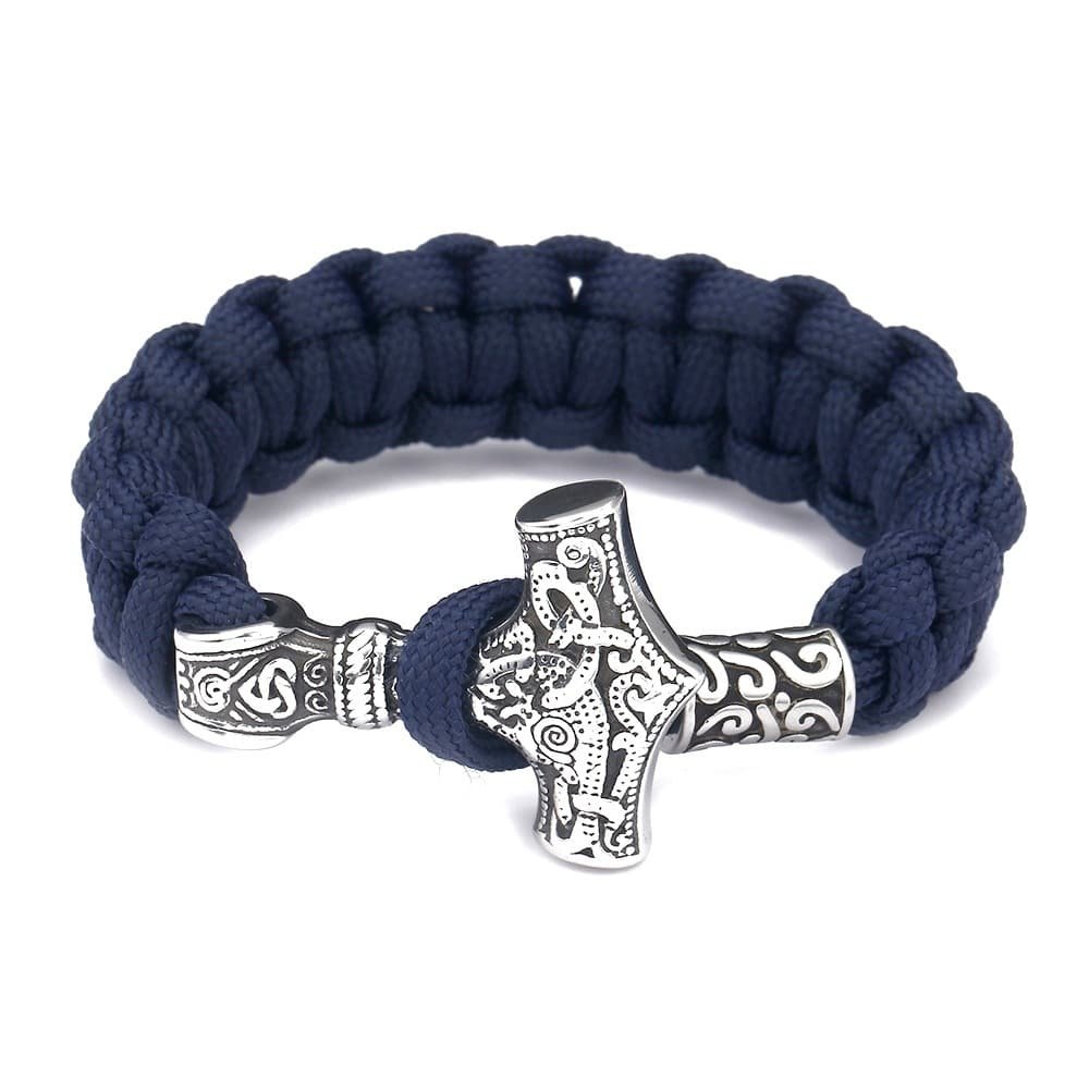 Bracelet viking marteau de Thor couleur argenté