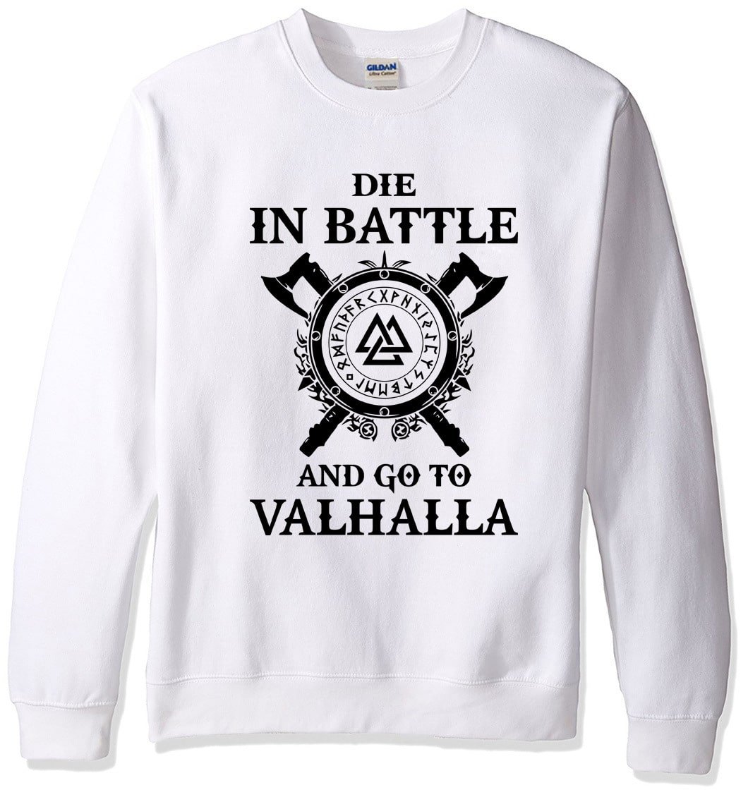 Pull viking die in battle and go to valhalla blanc