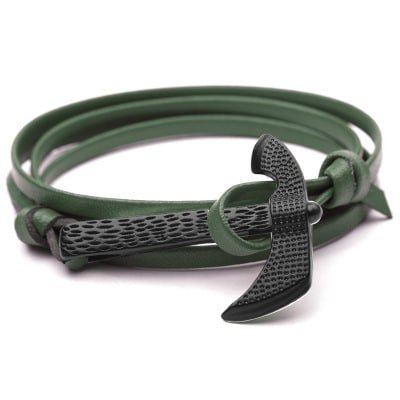 bracelet hache viking noir