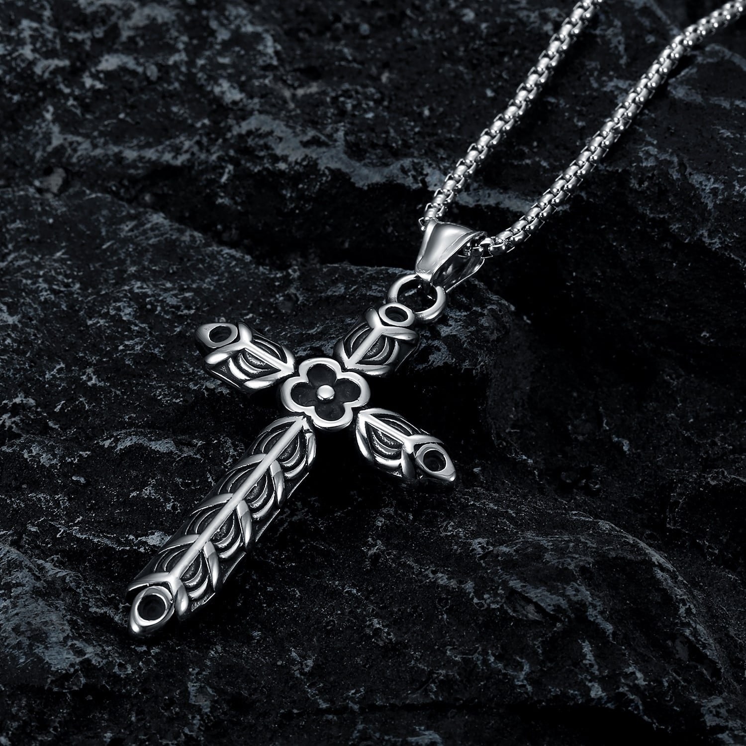 Pendentif Croix Viking en Acier Inoxydable unisexe