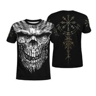 T-shirt Viking Skull motif tête de mort