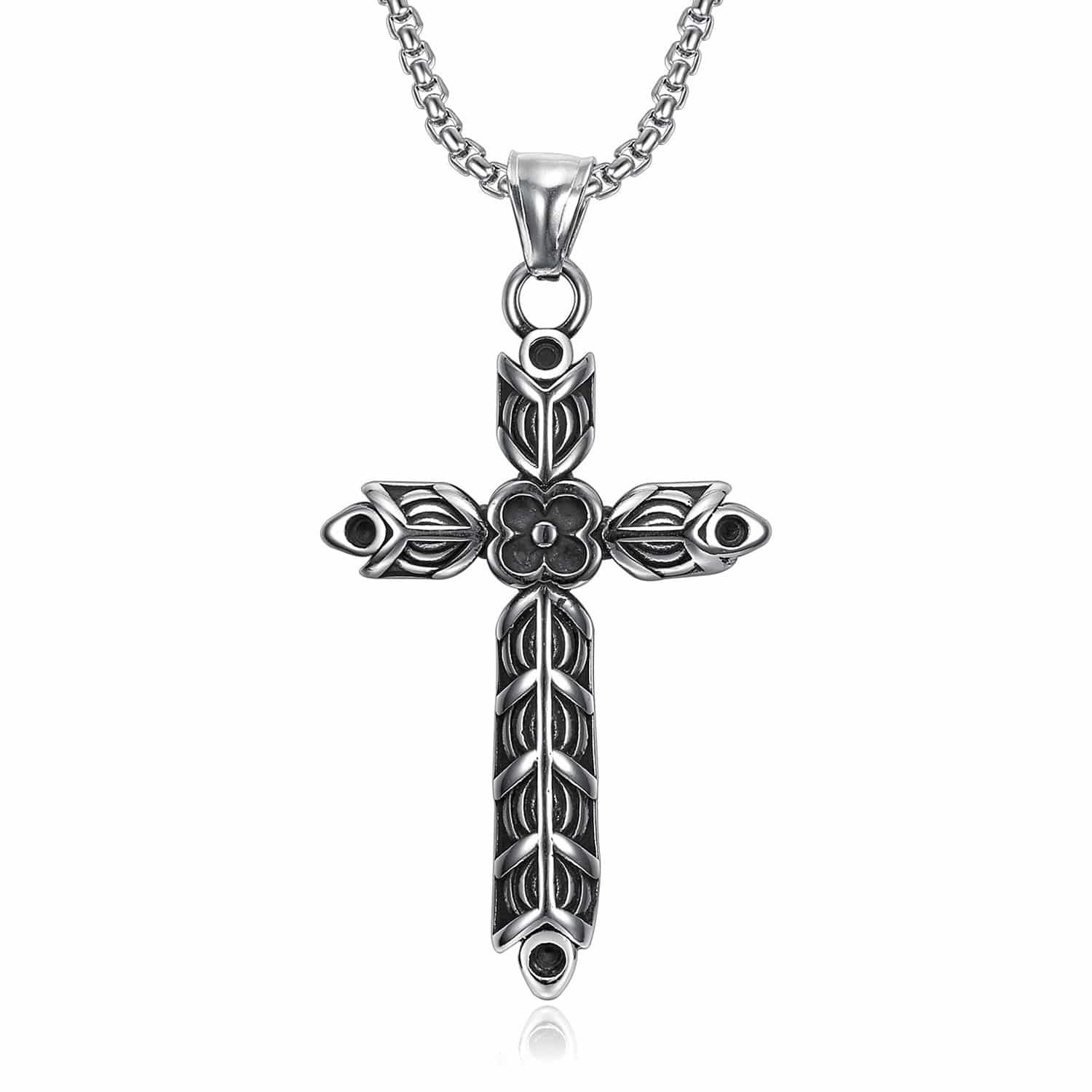 Pendentif Croix Viking en Acier Inoxydable