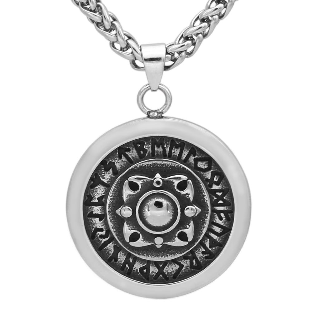 Collier Viking Pendentif Géométrique Acier Inoxydable style retro