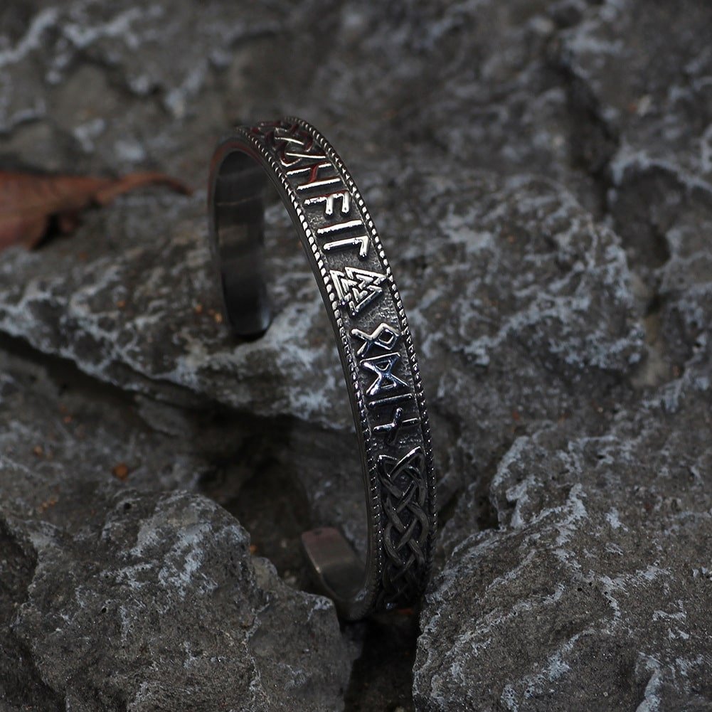 Bracelet Viking Runes en Acier Inoxydable doré