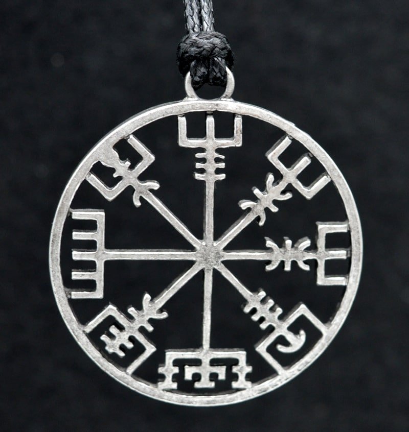 Pendentif Viking Boussole Vegvísir unisexe