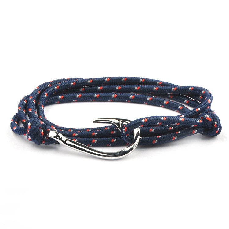 Bracelet Viking Corde Tressée bleu marine