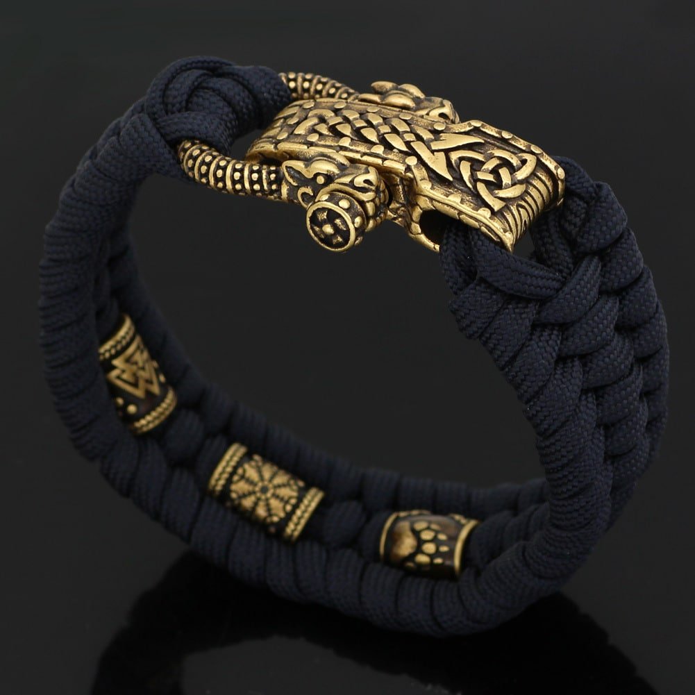 Bracelet Viking Drakkar en acier titane