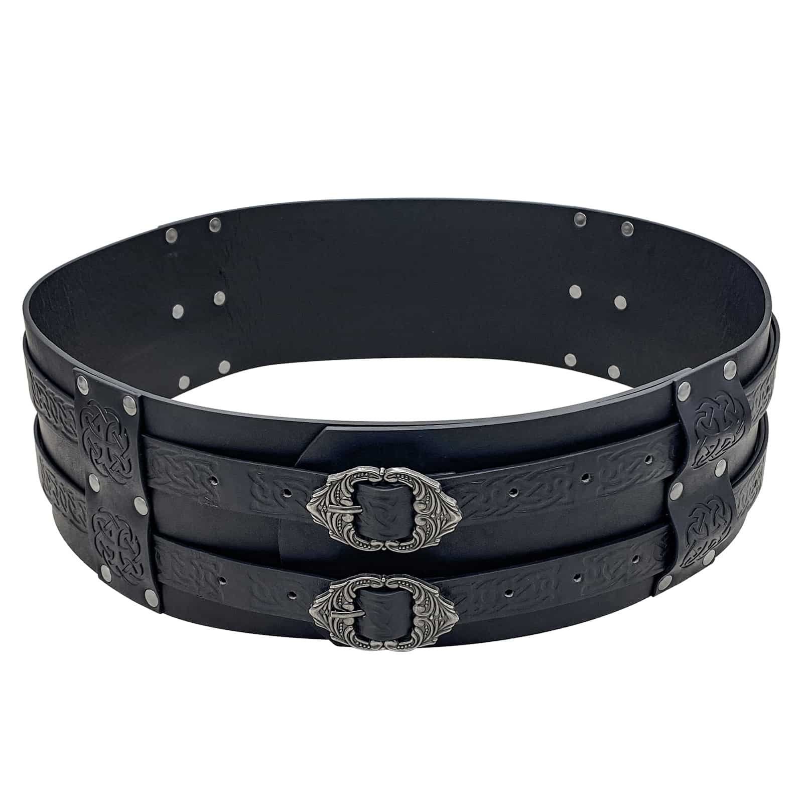 Ceinture Viking en Cuir noir