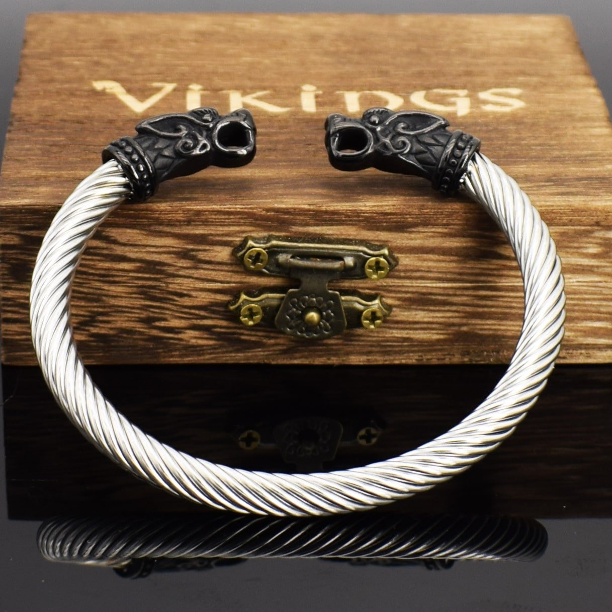 Bracelet Viking Têtes d'Animaux or