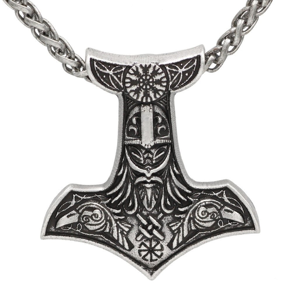 Pendentif Viking Mjölnir couleur argenté