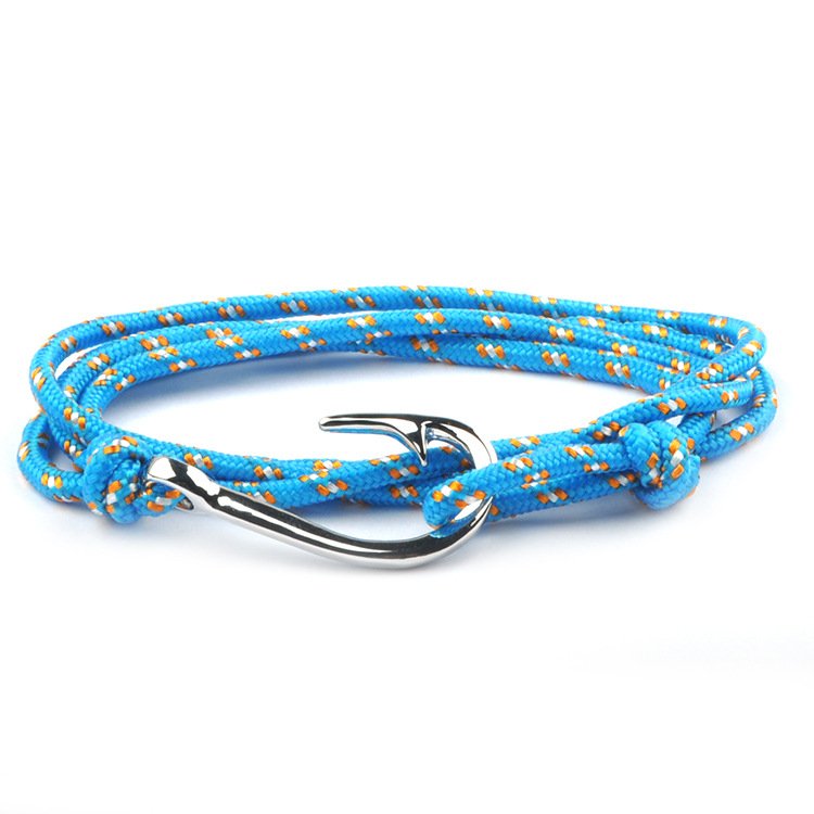 Bracelet Viking Corde Tressée bleu ciel