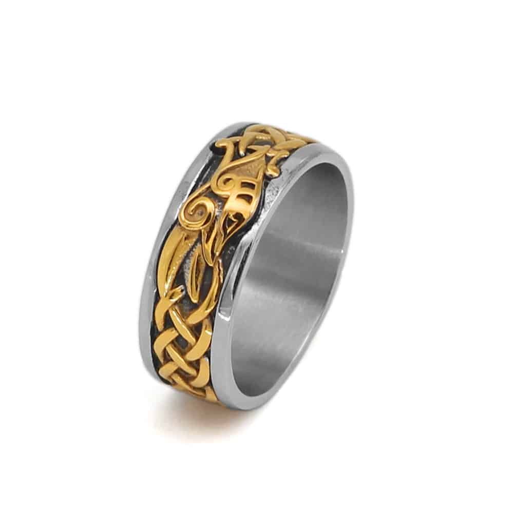 Bague Viking Entrelacs style vintage