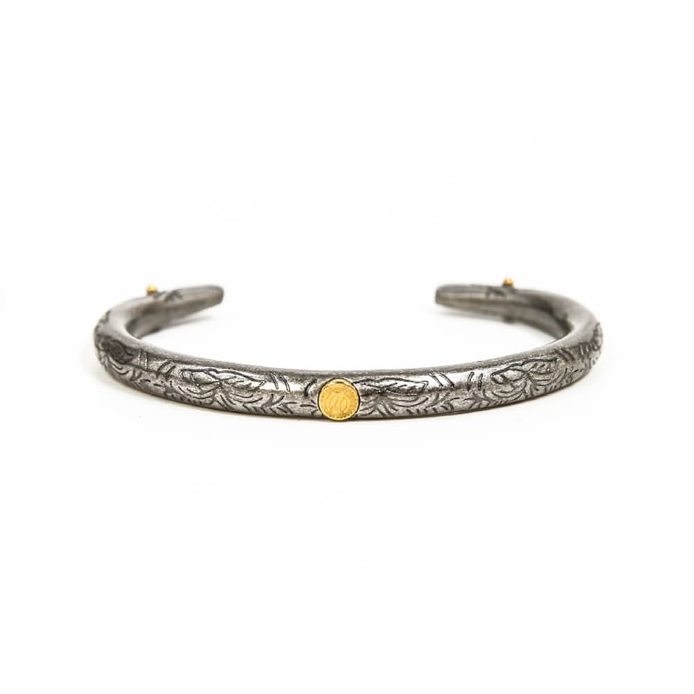 Bracelet Viking Tête de Loup Finition rétro vieillie