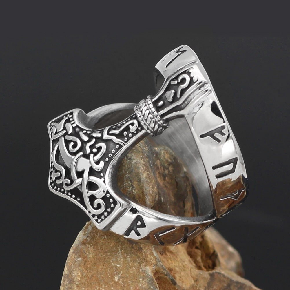 Bague viking marteau de thor pour homme