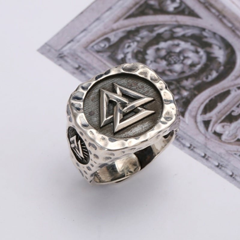 Bague Viking Valknut finition polie