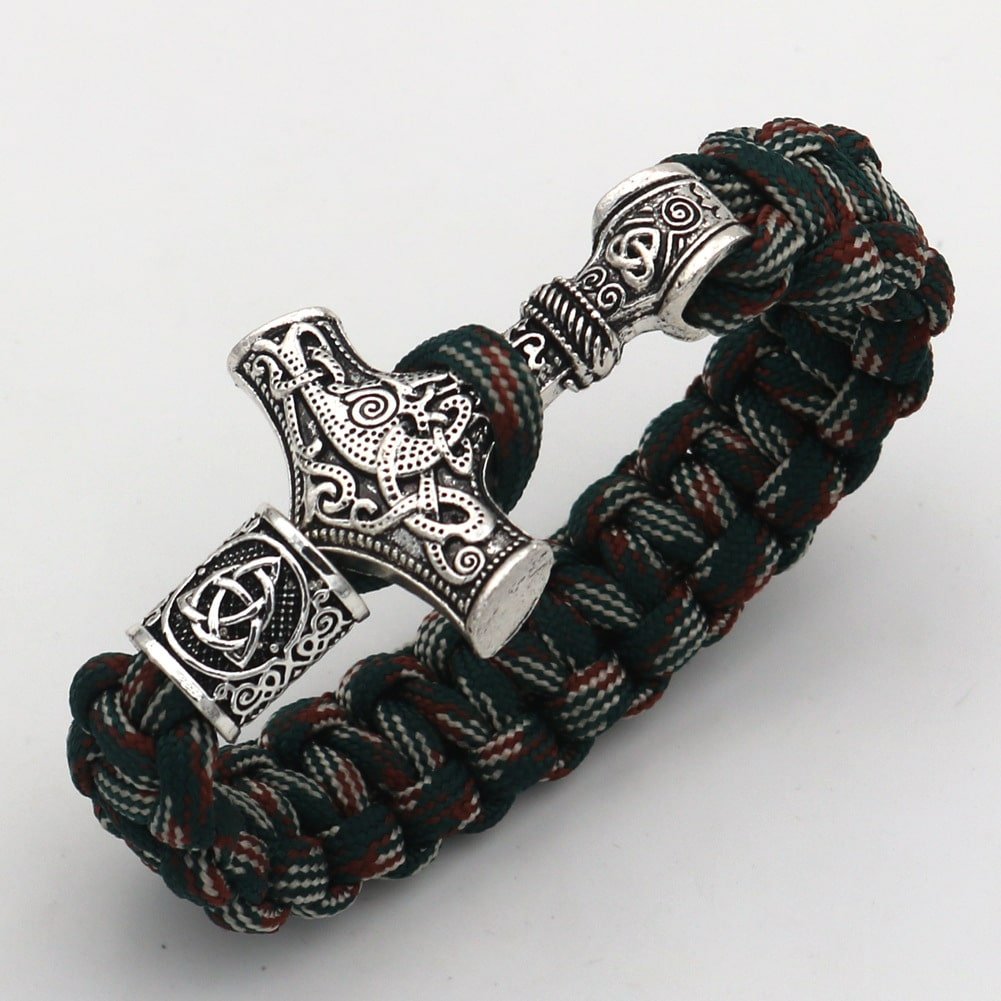 Bracelet viking fermoir en forme de hache desing ajustable