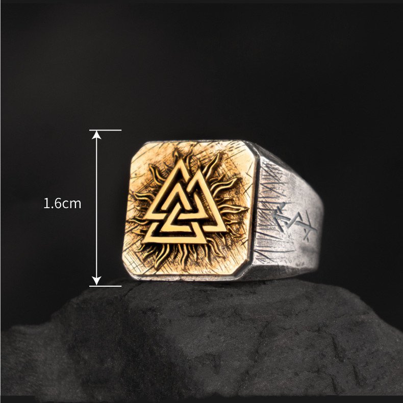 Chevalière Viking Valknut avec confort optimal