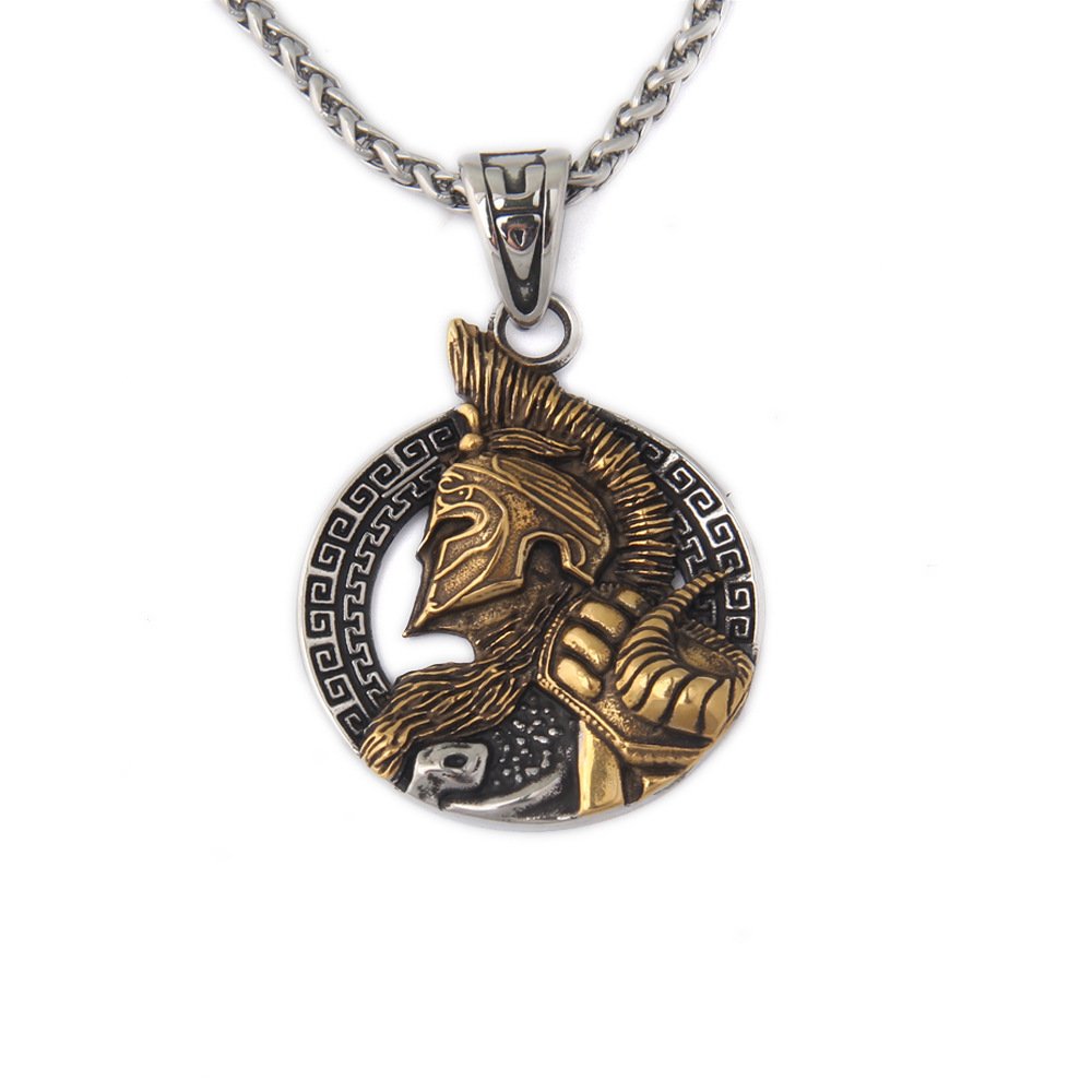 Pendentif Viking Guerrier en Acier Titane pour homme