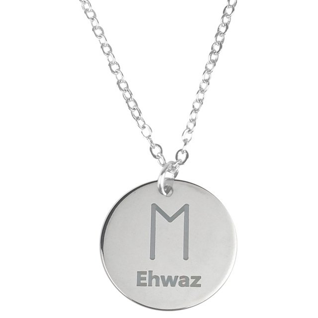 Collier Viking Motif Rune ehwaz