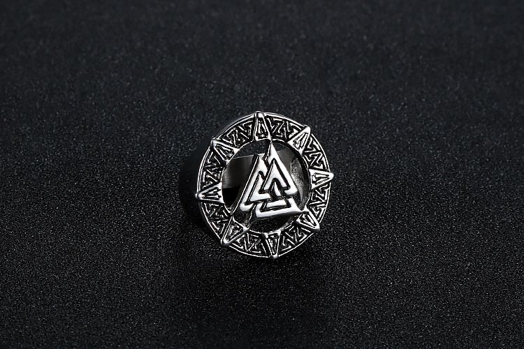 Chevalière Viking Valknut en Alliage de Zinc pour homme