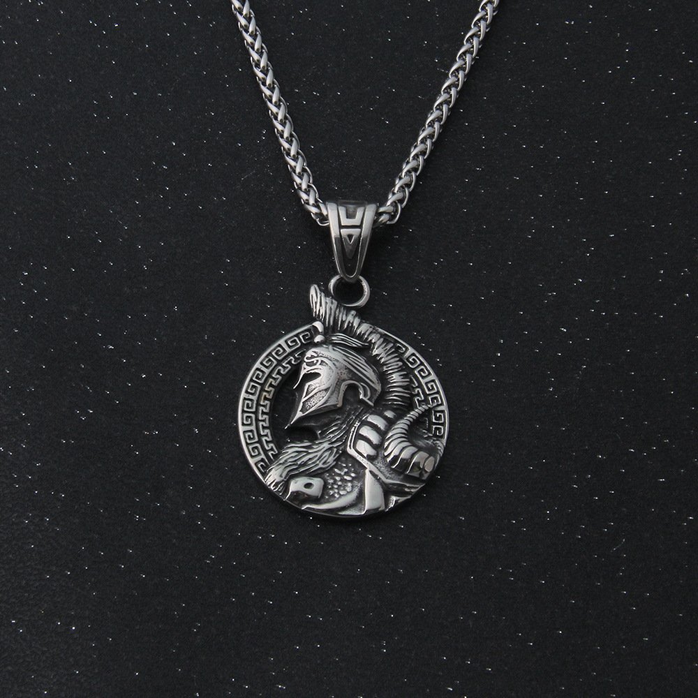 Pendentif Viking Guerrier en Acier Titane disponible en plusieur