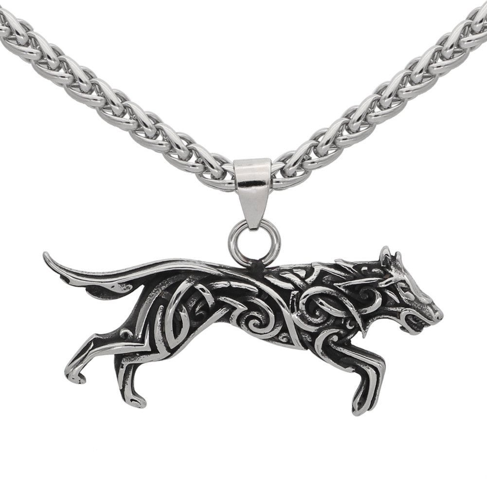 Collier Viking Loup Fenrir unisexe