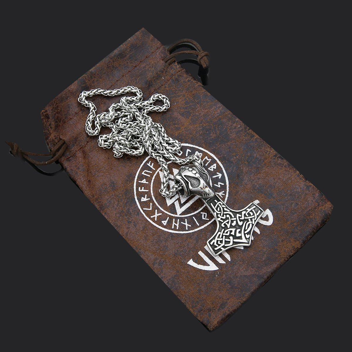 Pendentif Viking Hache de Thor avec pochette