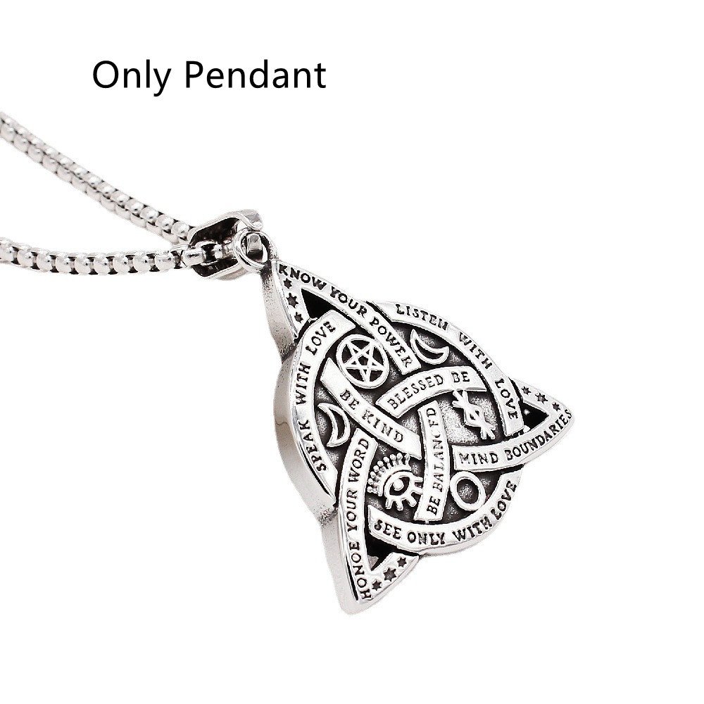 Pendentif Viking Triskelle Vintage en Acier Titane pour homme