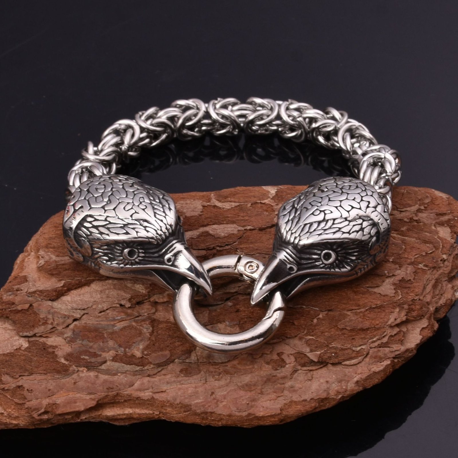 Bracelet Viking Tête de ^corbeau