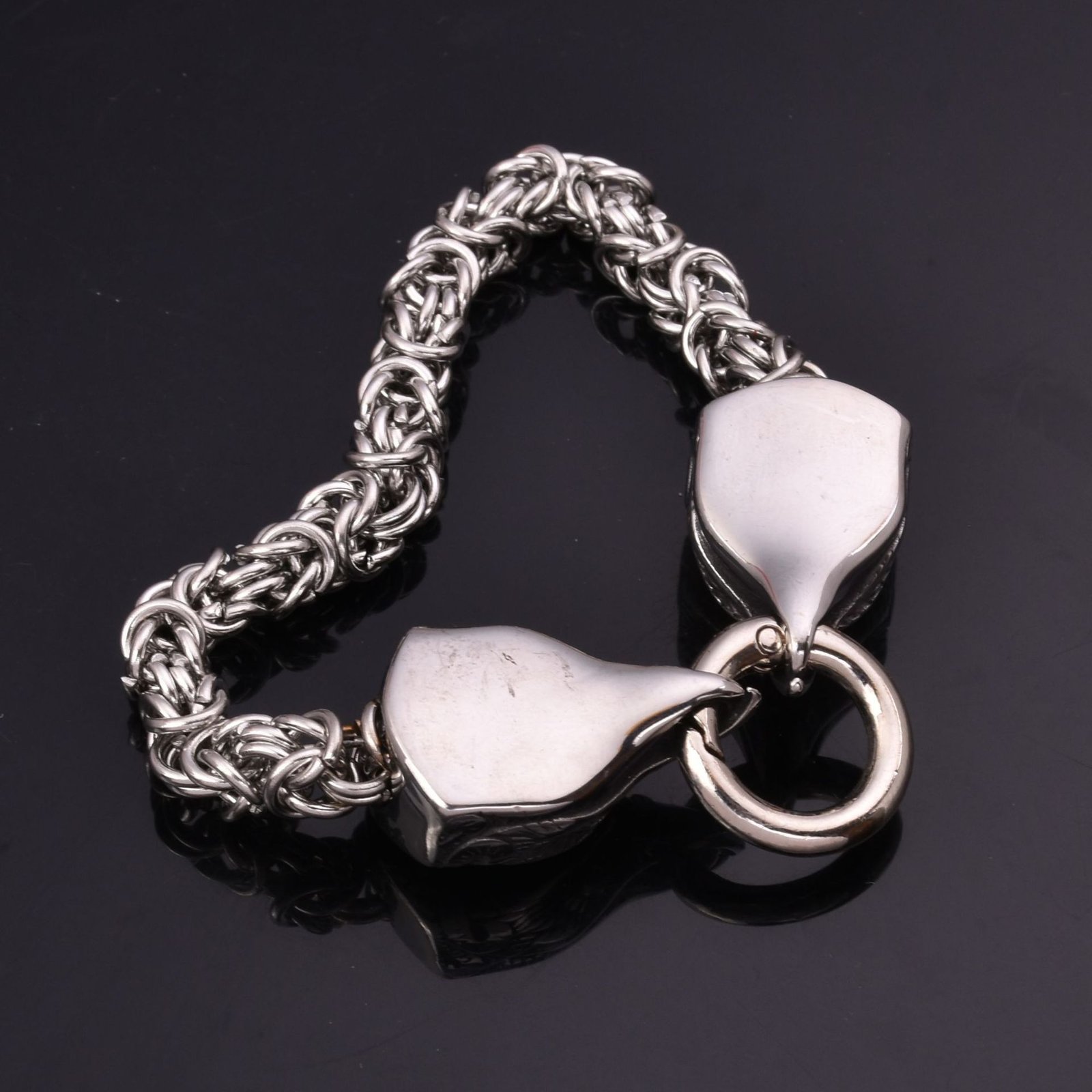 Bracelet Viking Tête de corbeau en acier inoxydable