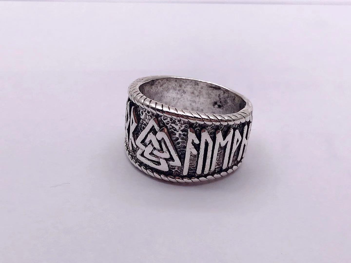 Bague Viking Motif Runique style retro