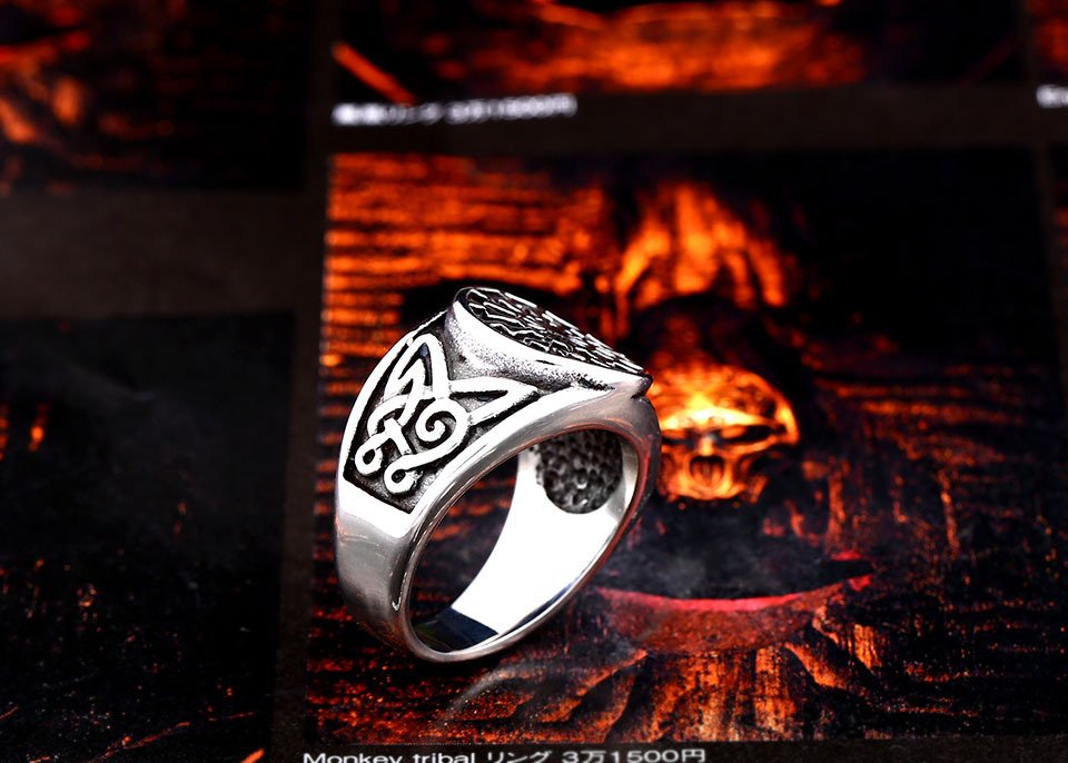 Bague Chevalière Viking Motif Celtique plusieurs taille