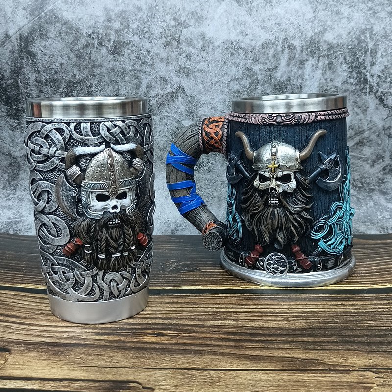 Verre Viking Tête de Guerrier