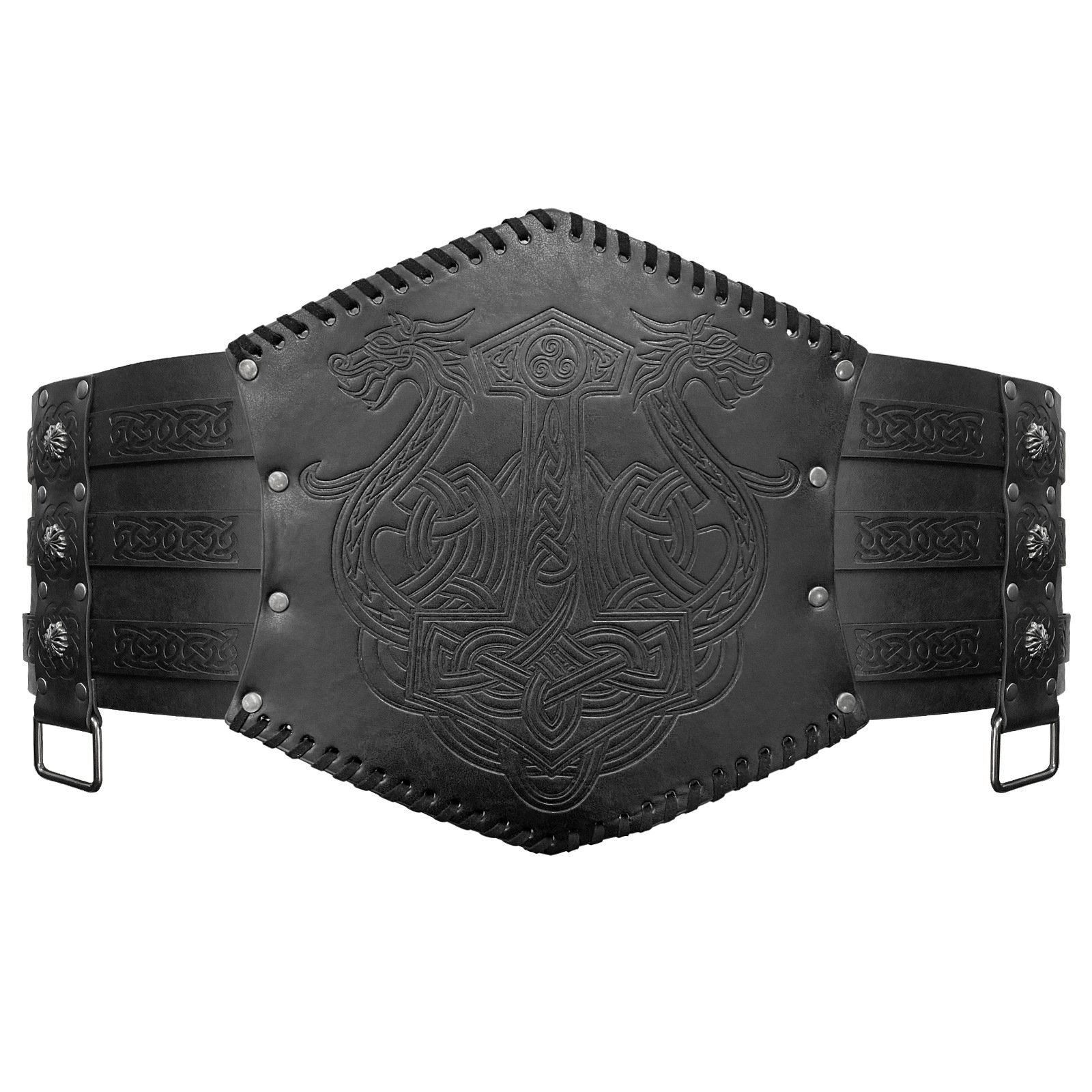 Ceinture Viking en Cuir PU motif drakkar