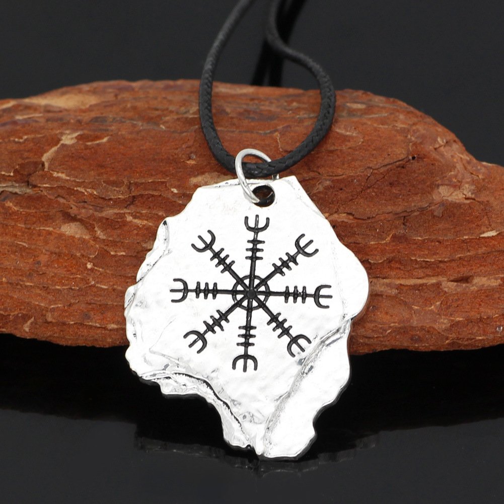 Pendentif Viking Vegvisir Boussole Nordique argent