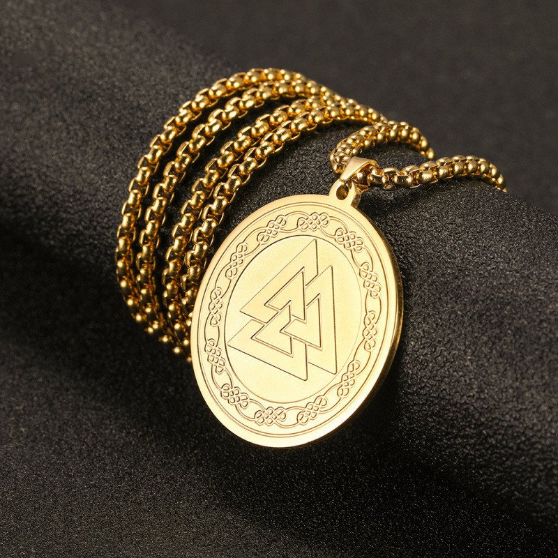 Pendentif Viking Valknut en Acier Inoxydable unisexe