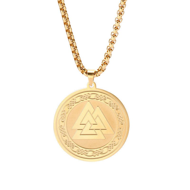 Pendentif Viking Valknut en Acier Inoxydable moderne